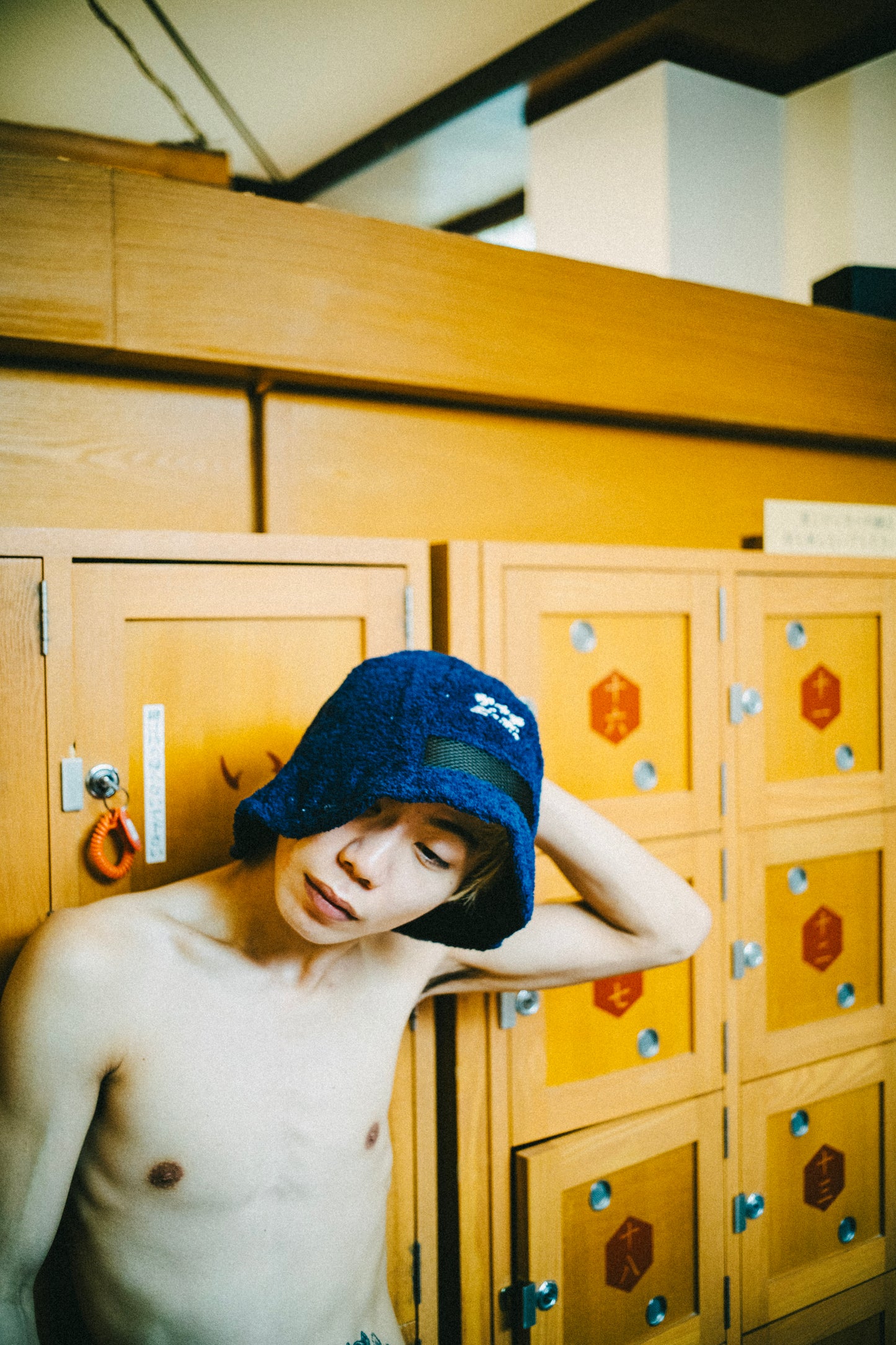 泉州タオルサウナハット サウナピーポー (こん) - KIMARI SAUNA SUPPLY