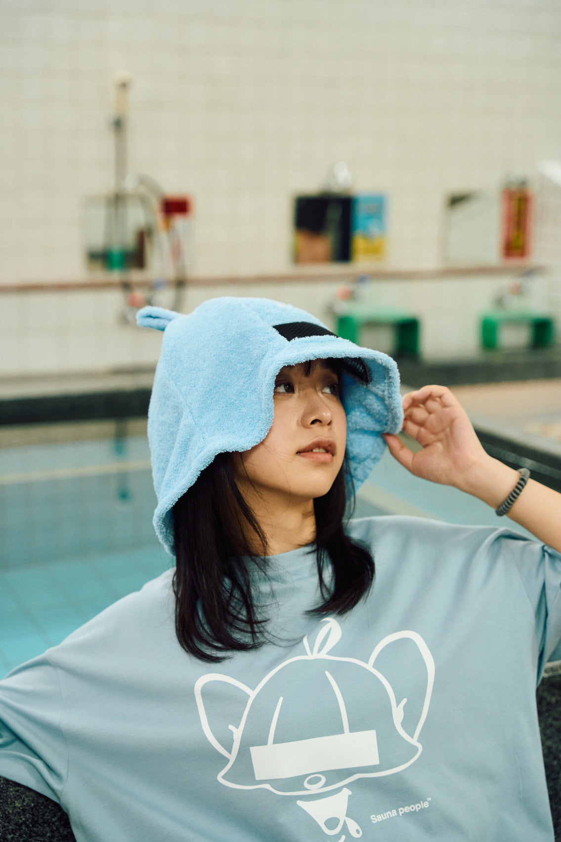 泉州タオルサウナハット サウナピーポー (そら) - KIMARI SAUNA SUPPLY