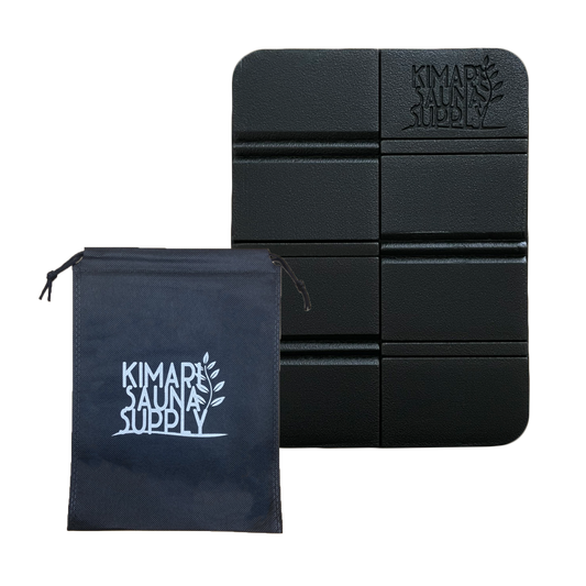 サウナマット マットポーチ付き(ブラック) - KIMARI SAUNA SUPPLY