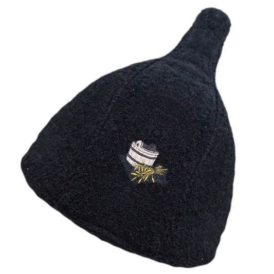 【キマリサウナサプライ】サウナハット(ブラック) - KIMARI SAUNA SUPPLY